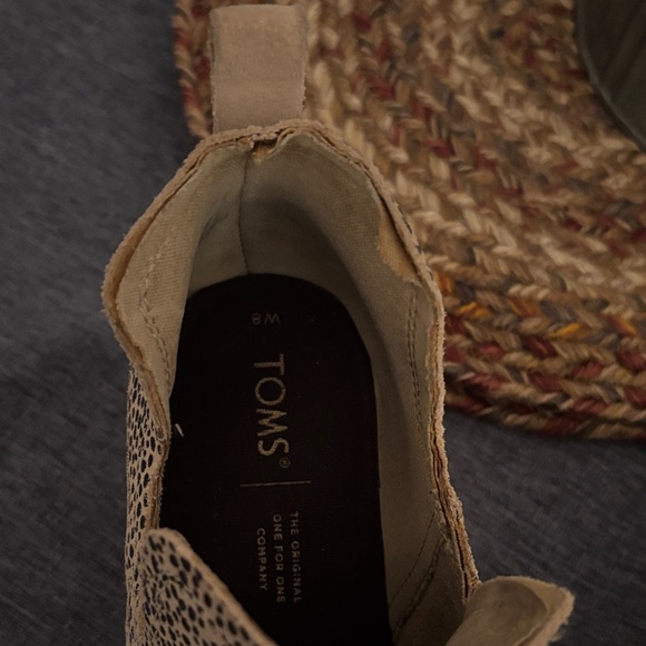 Toms Spotted Ankle Booties in Black and Tan - Picture 2 of 4